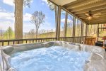 Relax and soak your troubles away in the hot tub.